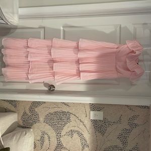 Always Remarkable Pink Pleated Off-the-Shoulder Maxi Dress